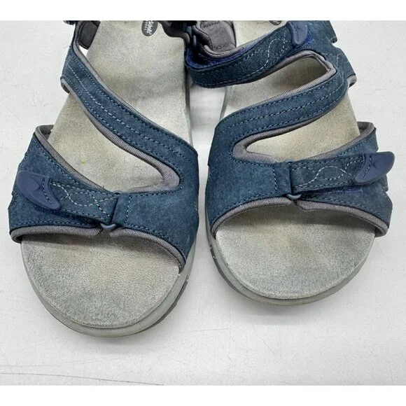 Dr. Scholls Women's Adelle Sandals Size 10M Navy Suede Comfort Casual Strappy - Picture 5 of 12
